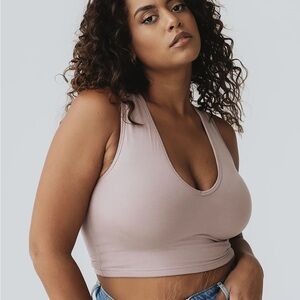 NWT Klassy Network V Neck Brami Crop Top Sz L